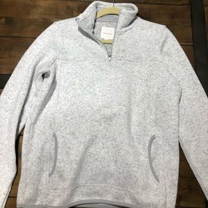 grey half zip